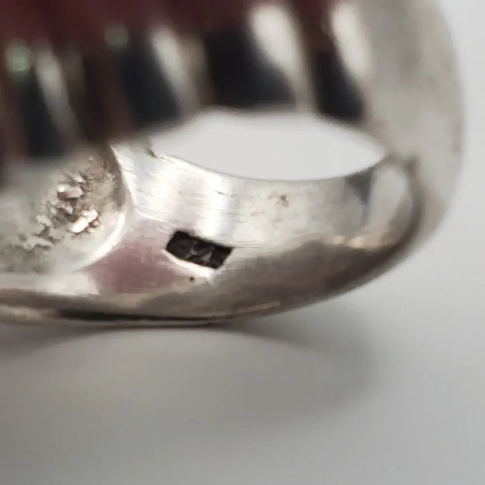 925 Sterling Silver Vintage Cubic Zirconia Cocktail Ring Size 5